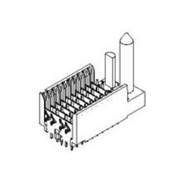 Molex Board Connector, 100 Contact(S), 5 Row(S), Male, Straight, 0.079 Inch Pitch, Press Fit Terminal,  746978532